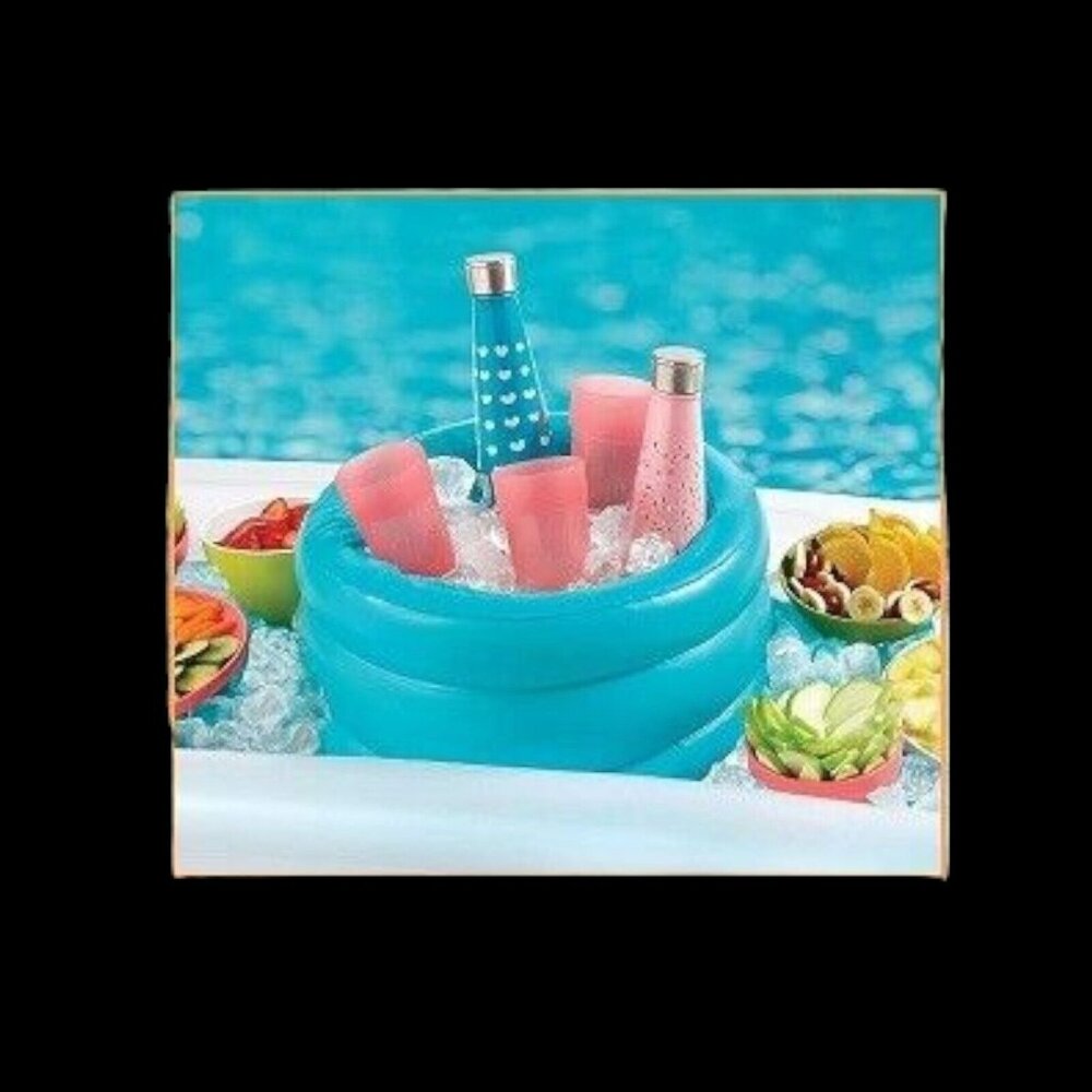 Inflatable Cooler Raft Float Buffet Bar Drinks Cooler Lot 2 New In Box - Picture 3 of 8